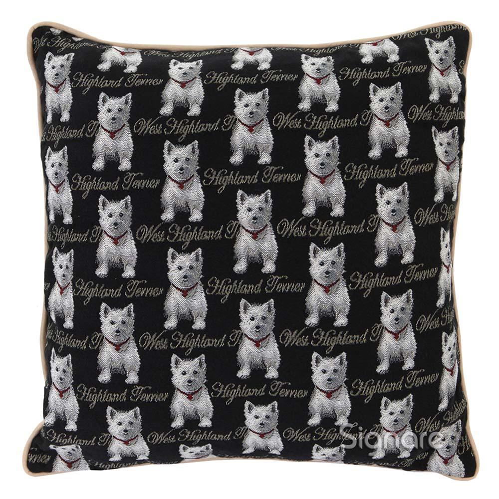 CCOV-WES | WESTIE DOG PILLOWCASE/CUSHION COVER | DECORATIVE DESIGN FASHION HOME PILLOW 18X18 INCH - www.signareusa.com