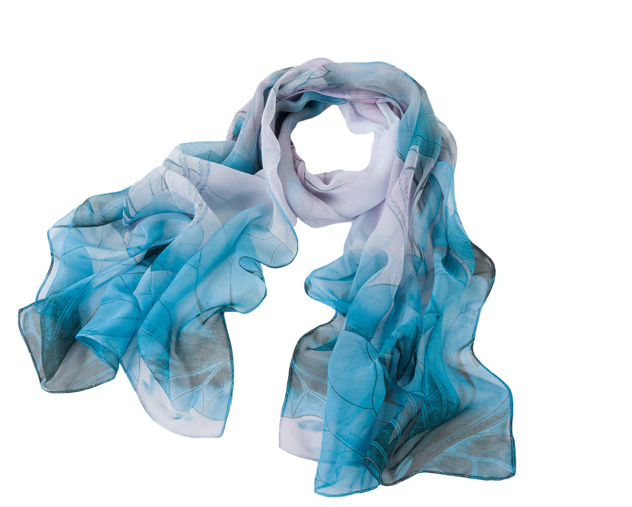 SC-Chiffon Lotus Light Blue | Chiffon Scarf - www.signareusa.com