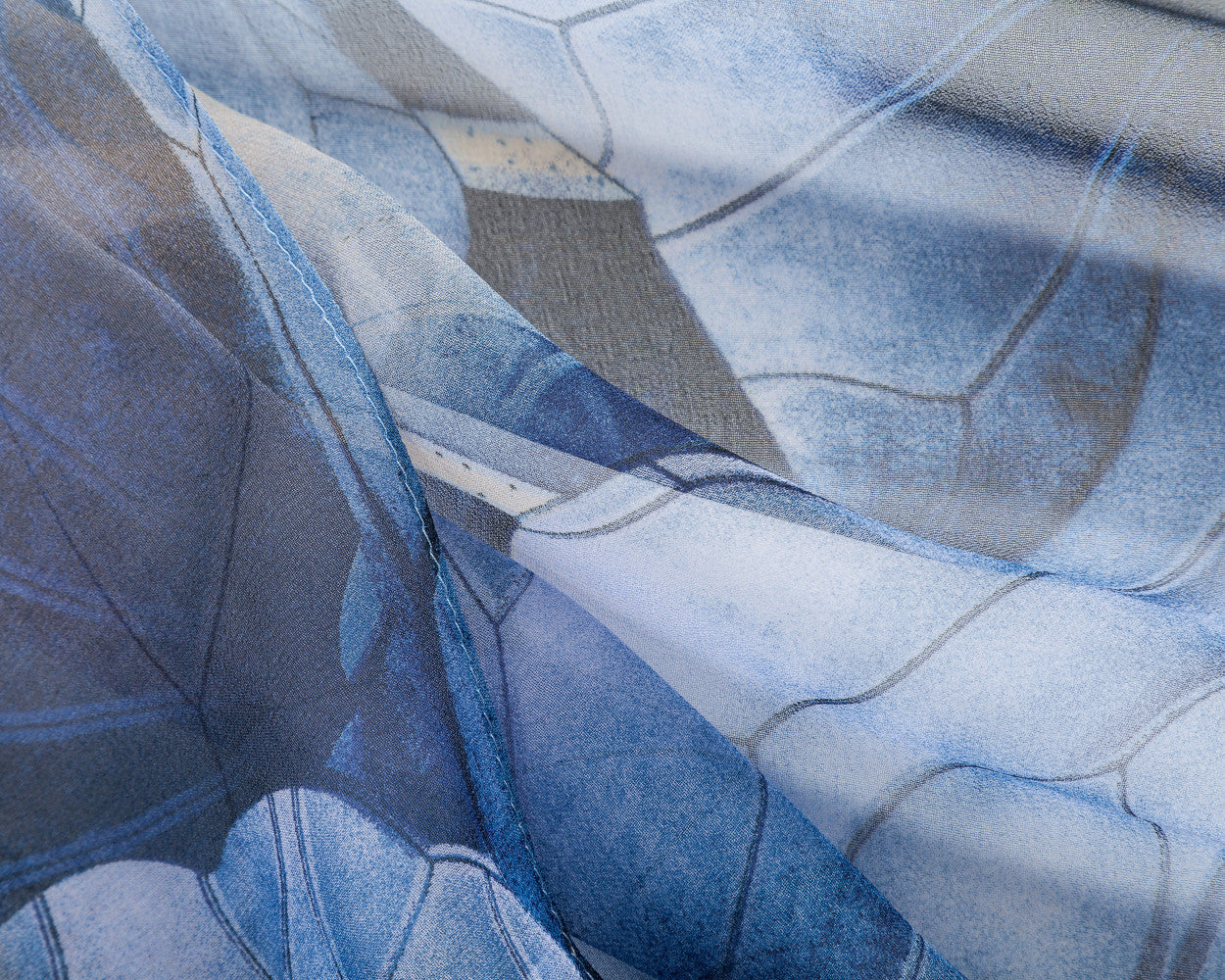 SC-Chiffon Lotus Navy | Chiffon Scarf - www.signareusa.com