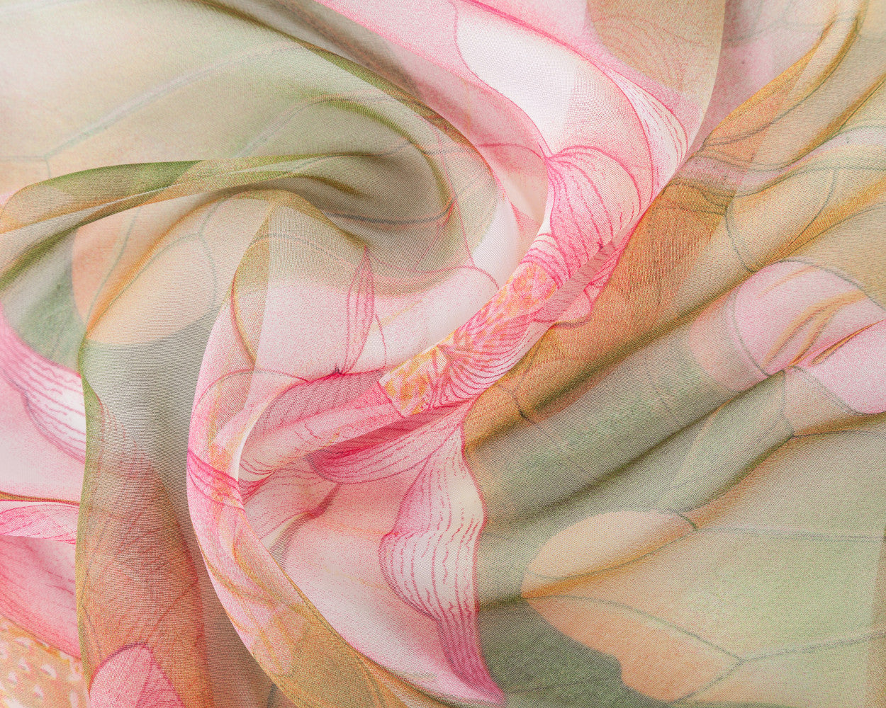 SC-Chiffon Lotus Olive | Chiffon Scarf - www.signareusa.com