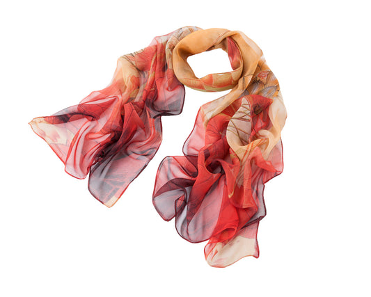 SC-Chiffon Lotus Red | Chiffon Scarf - www.signareusa.com