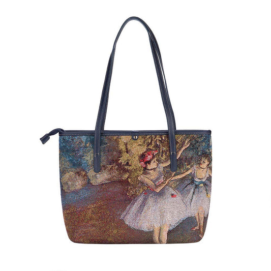 COLL-ART-ED-BLR-2 | EDGAR DEGAS BALLERINA College/Shoulder Tote Bag - www.signareusa.com