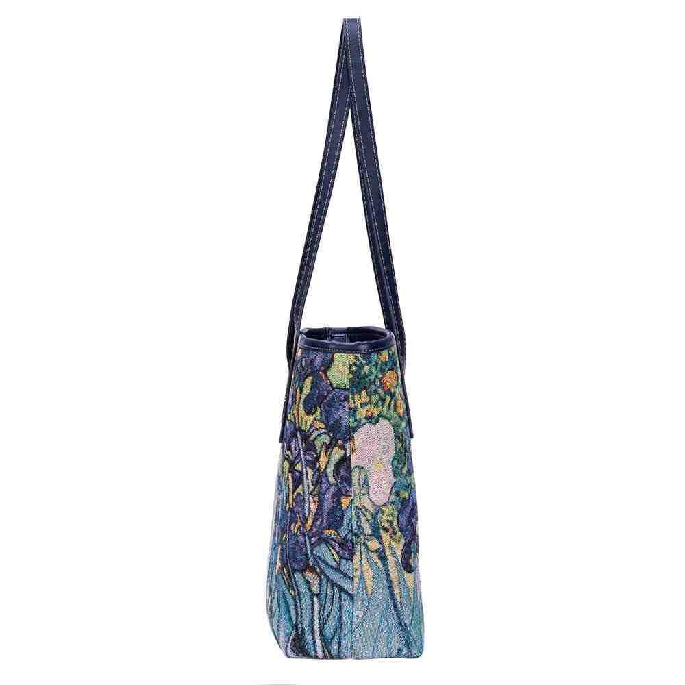 COLL-ART-VG-IRIS | Van Gogh Iris College/Shoulder Tote Bag - www.signareusa.com