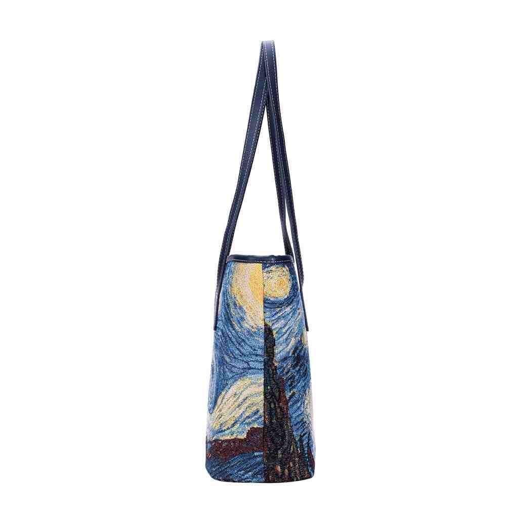 COLL-ART-VG-STAR | Van Gogh Starry Night College/Shoulder Tote Bag - www.signareusa.com