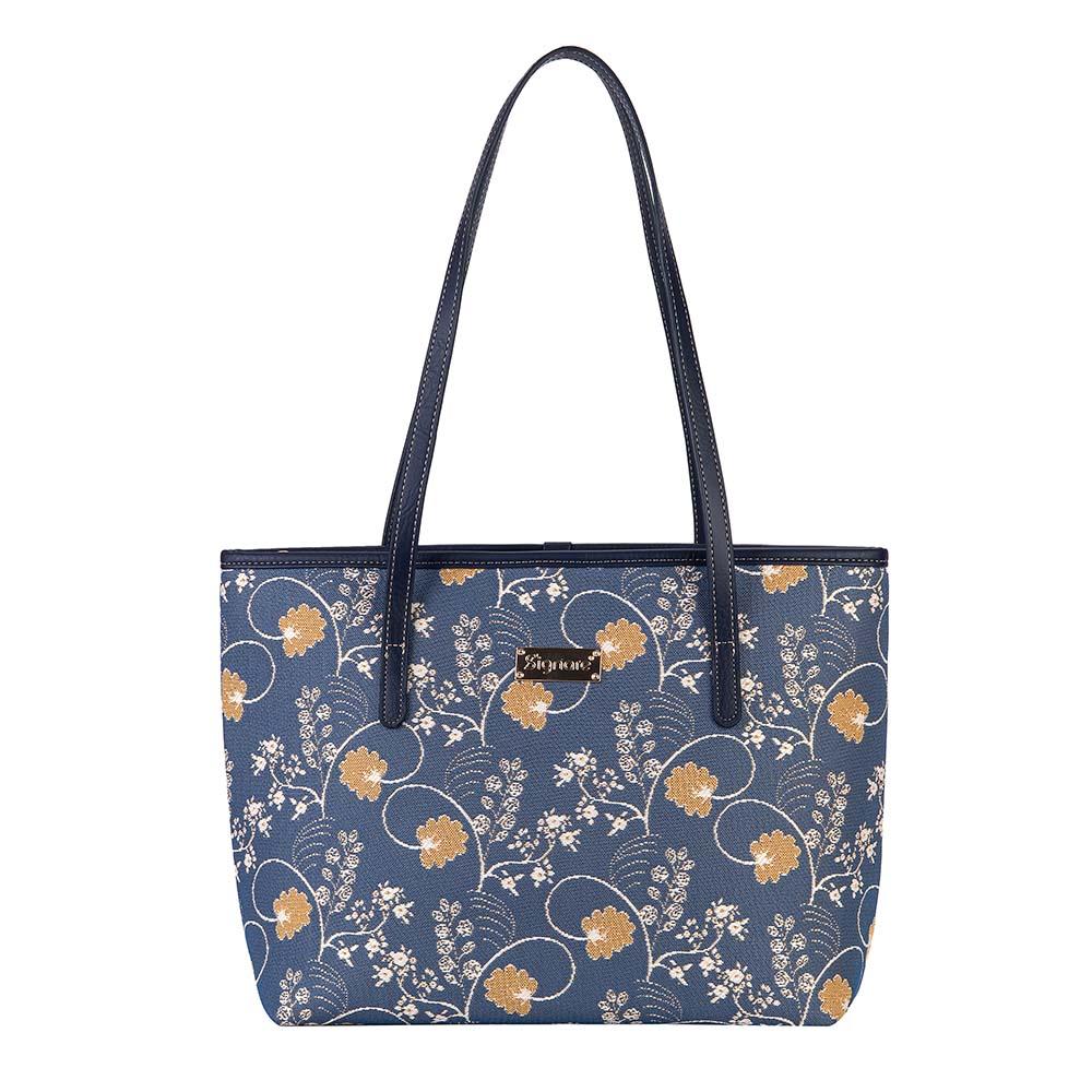 COLL-AUST | Jane Austen Blue College/Shoulder Tote Bag - www.signareusa.com