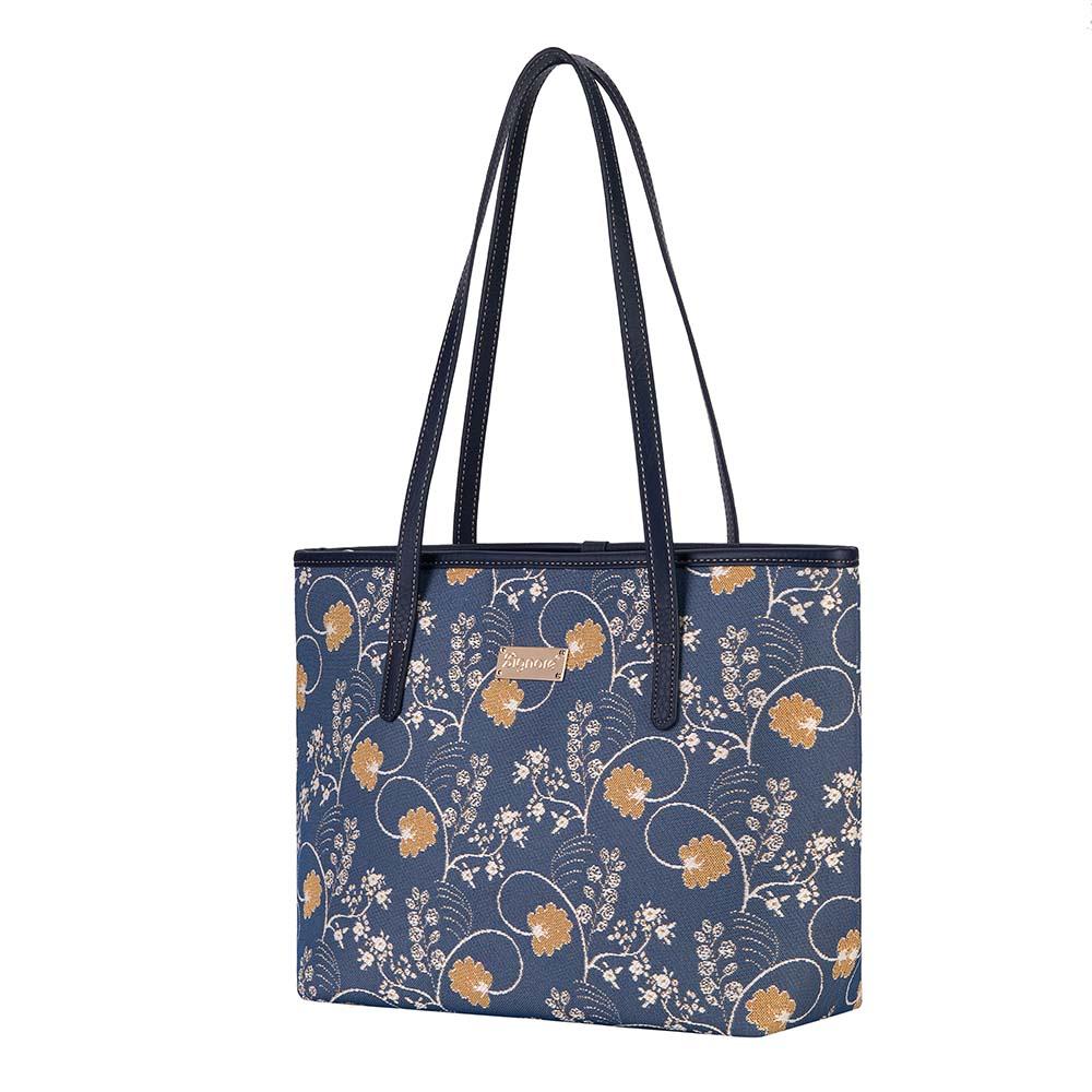 COLL-AUST | Jane Austen Blue College/Shoulder Tote Bag - www.signareusa.com