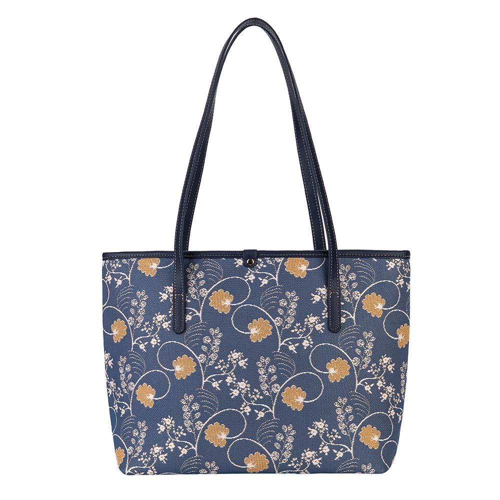 COLL-AUST | Jane Austen Blue College/Shoulder Tote Bag - www.signareusa.com