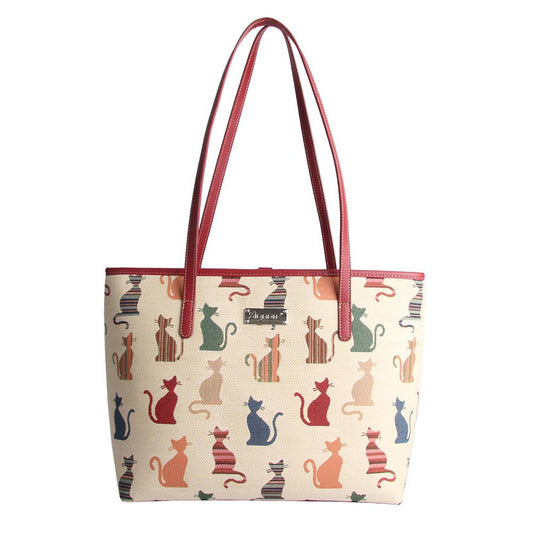 Cheeky Cat Shoulder Tote Bag