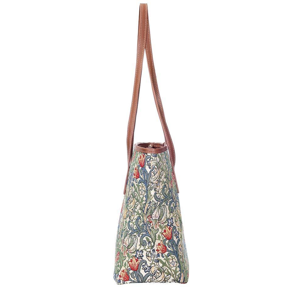 COLL-GLILY | William Morris Golden Lily College/Shoulder Tote Bag - www.signareusa.com