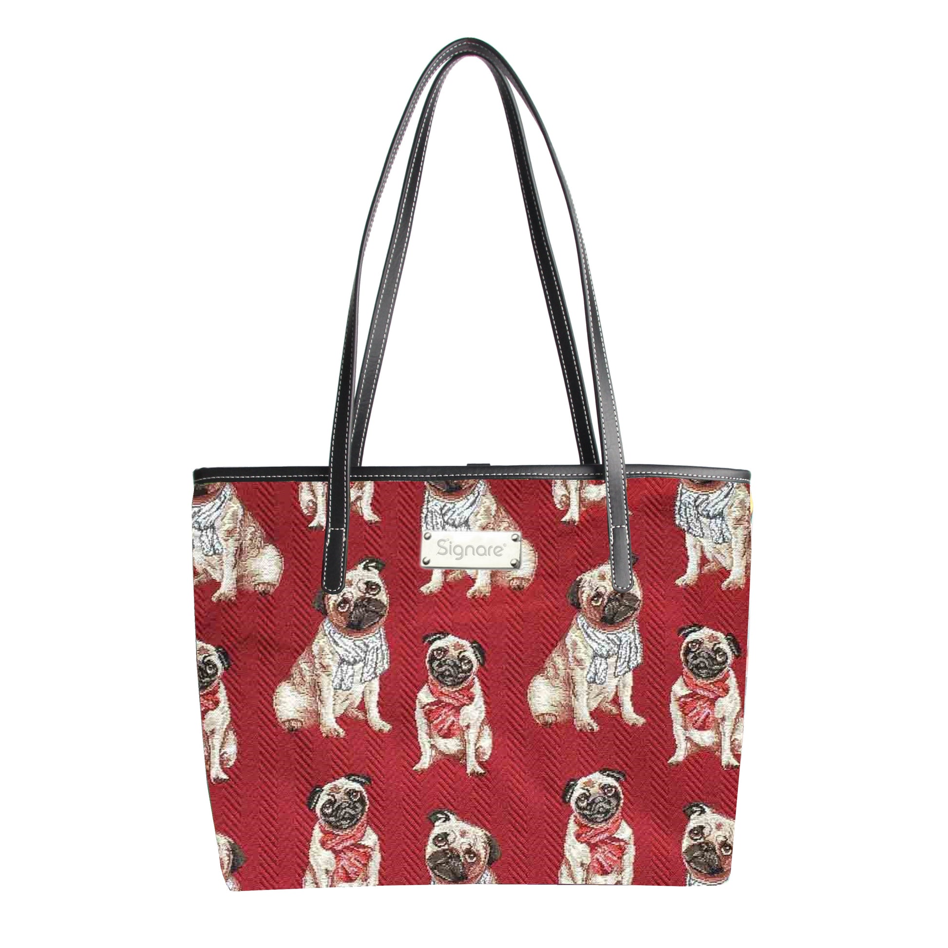 COLL-PUG | Pug College/Shoulder Tote Bag - www.signareusa.com