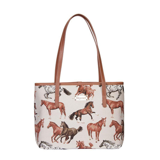 COLL-RHOR | Running Horse College/Shoulder Tote Bag - www.signareusa.com