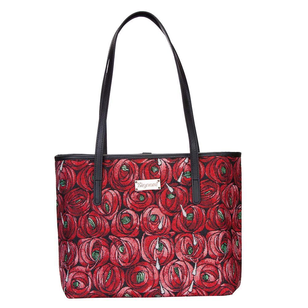 COLL-RMTD | Mackintosh Rose and Teardrop College/Shoulder Tote Bag - www.signareusa.com