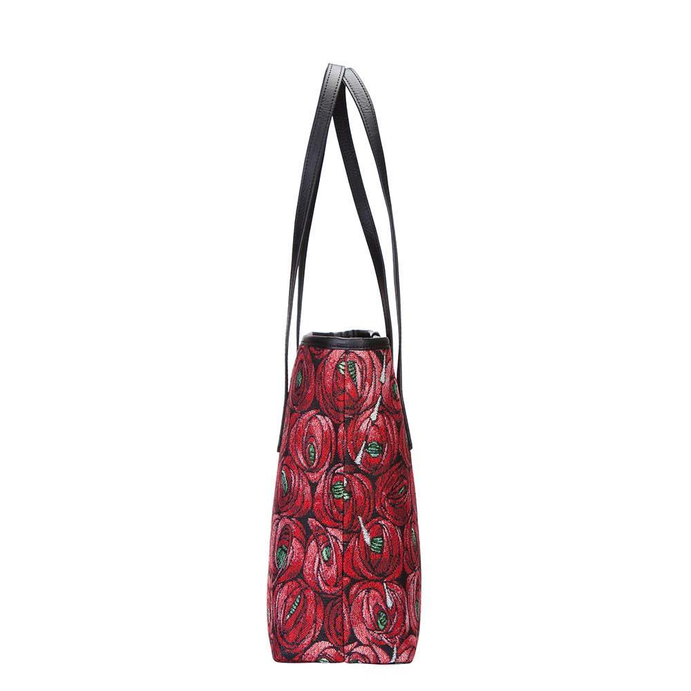 COLL-RMTD | Mackintosh Rose and Teardrop College/Shoulder Tote Bag - www.signareusa.com