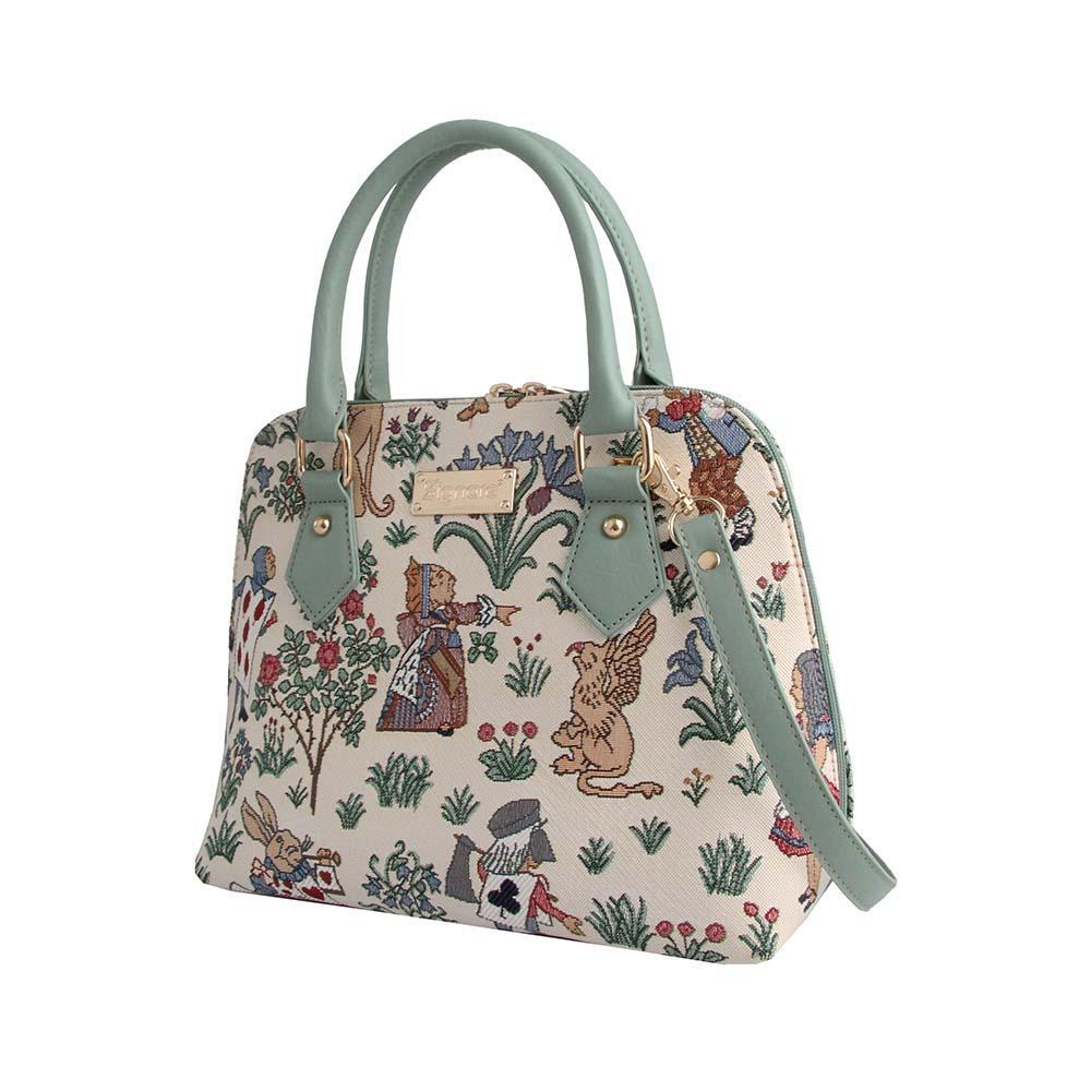 CONV-ALICE | Charles Voysey Alice in Wonderland Convertible Top Handle Purse Handbag - www.signareusa.com