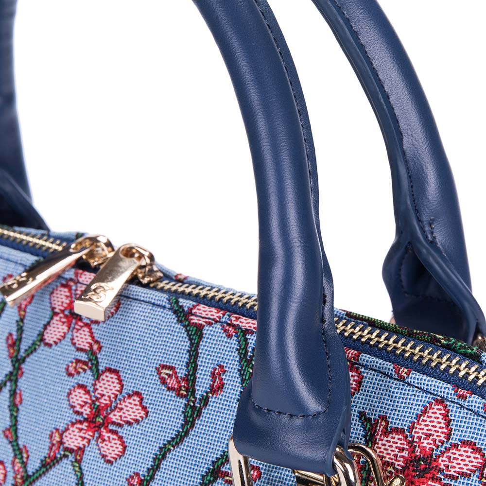 CONV-BLOS | Almond Blossom And Swallow Convertible Top Handle Purse Handbag - www.signareusa.com