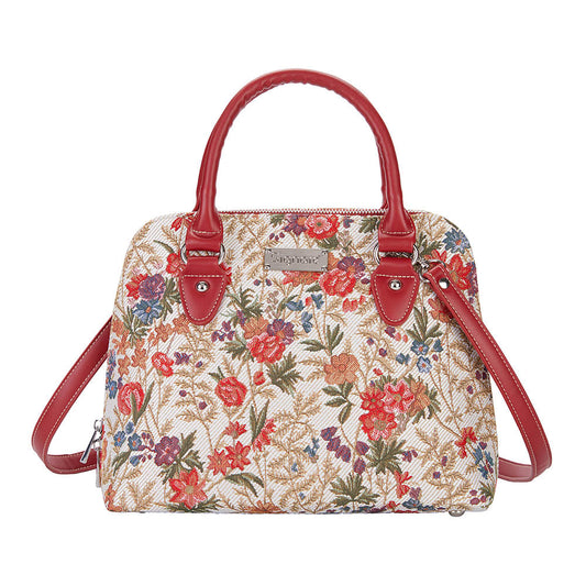 CONV-FLMD | Flower Meadow Convertible Top Handle Purse Handbag - www.signareusa.com