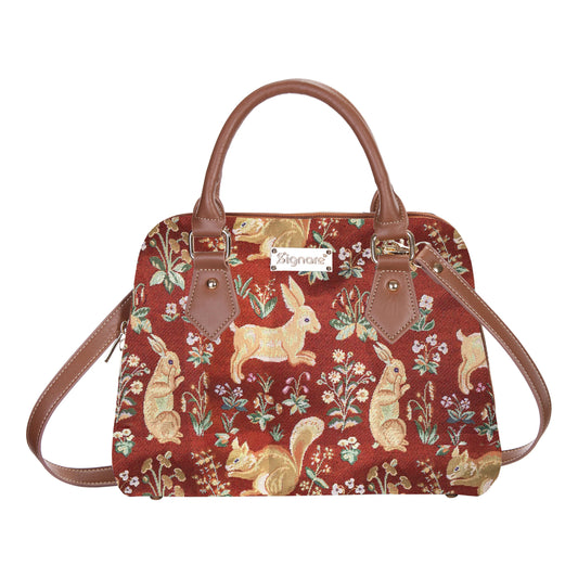 CONV-FORRD | Forest Life Red Top Handle Purse Handbag - www.signareusa.com