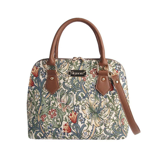 CONV-GLILY | William Morris Golden Lily Convertible Top Handle Purse Handbag - www.signareusa.com