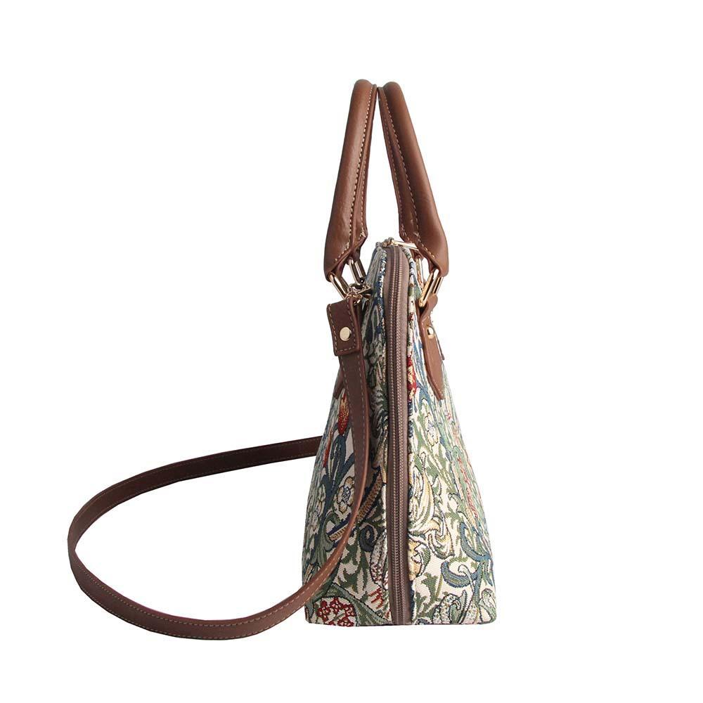 CONV-GLILY | William Morris Golden Lily Convertible Top Handle Purse Handbag - www.signareusa.com