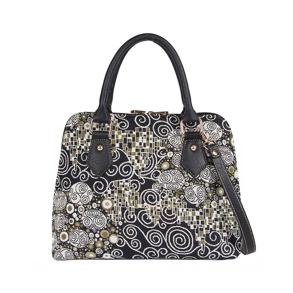 CONV-KISS | Gustav Klimt The Kiss Convertible Top Handle Purse Handbag - www.signareusa.com