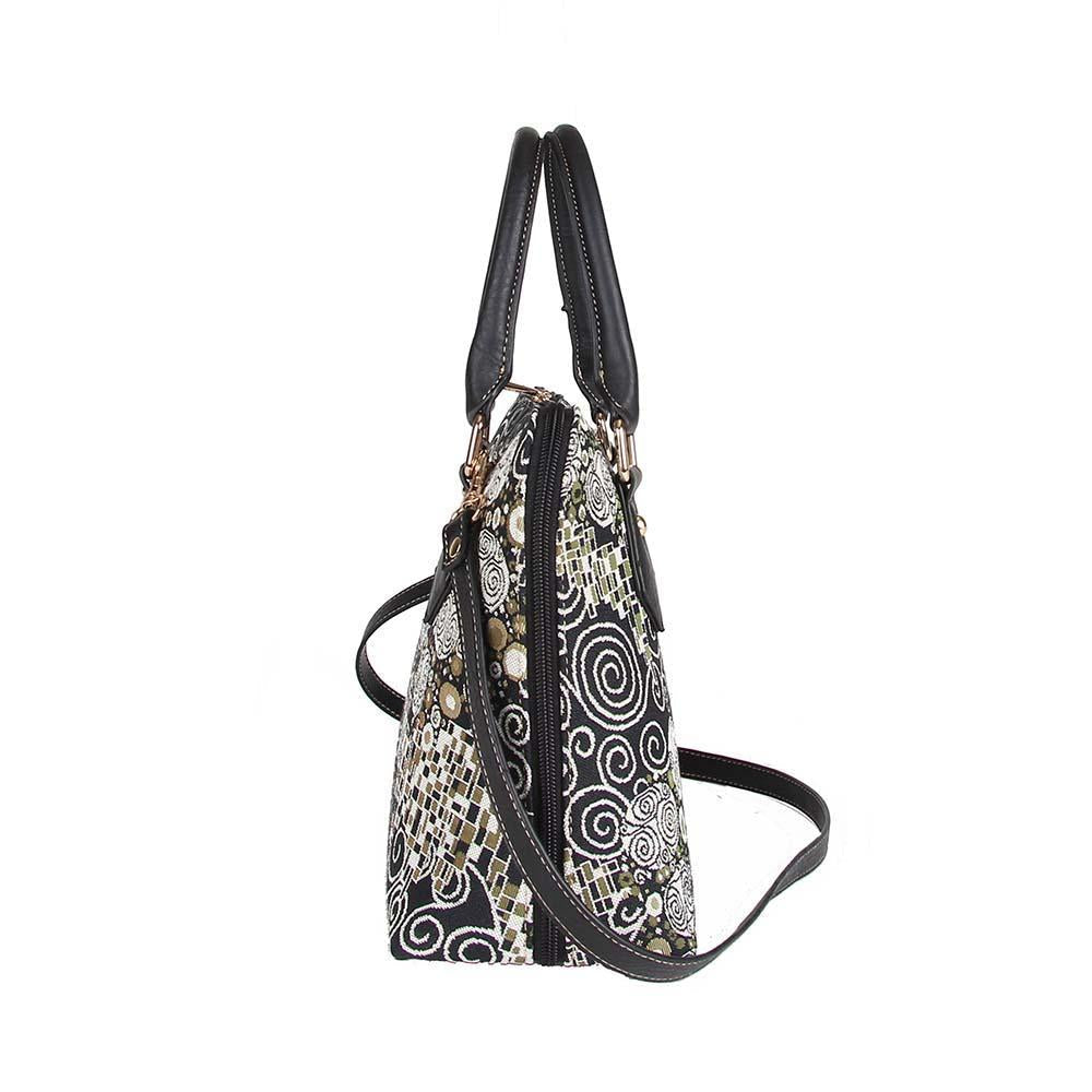 CONV-KISS | Gustav Klimt The Kiss Convertible Top Handle Purse Handbag - www.signareusa.com