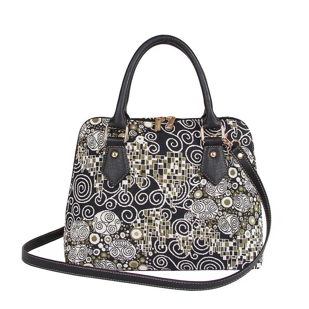 CONV-KISS | Gustav Klimt The Kiss Convertible Top Handle Purse Handbag - www.signareusa.com