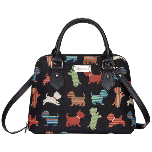 Playful Puppy Convertible Top Handle Purse Handbag