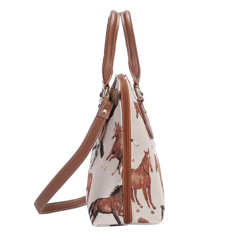 CONV-RHOR | Running Horse Convertible Top Handle Purse Handbag - www.signareusa.com