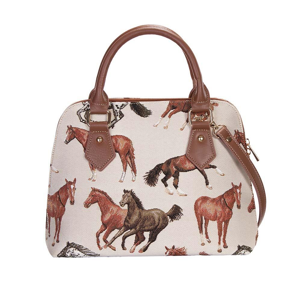 CONV-RHOR | Running Horse Convertible Top Handle Purse Handbag - www.signareusa.com