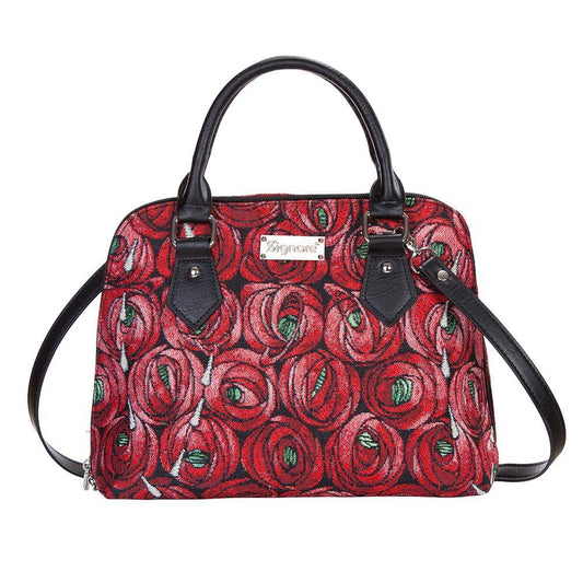 CONV-RMTD | Rennie Mackintosh Rose and Teardrop Convertible Top Handle Purse Handbag - www.signareusa.com