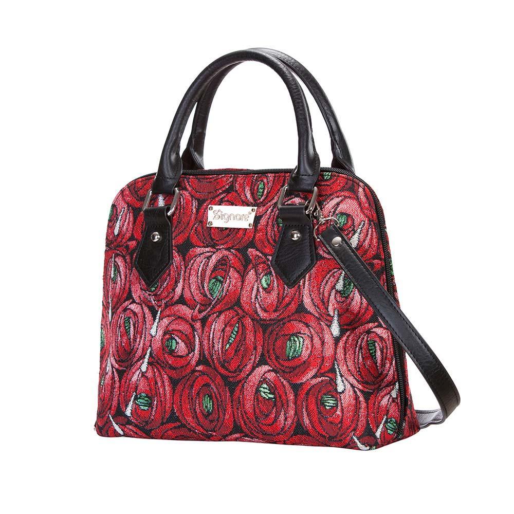 CONV-RMTD | Rennie Mackintosh Rose and Teardrop Convertible Top Handle Purse Handbag - www.signareusa.com