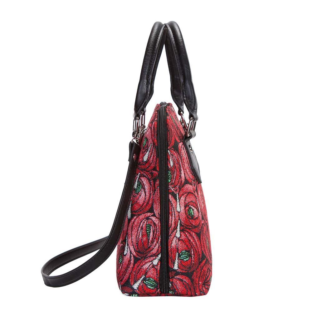 CONV-RMTD | Rennie Mackintosh Rose and Teardrop Convertible Top Handle Purse Handbag - www.signareusa.com