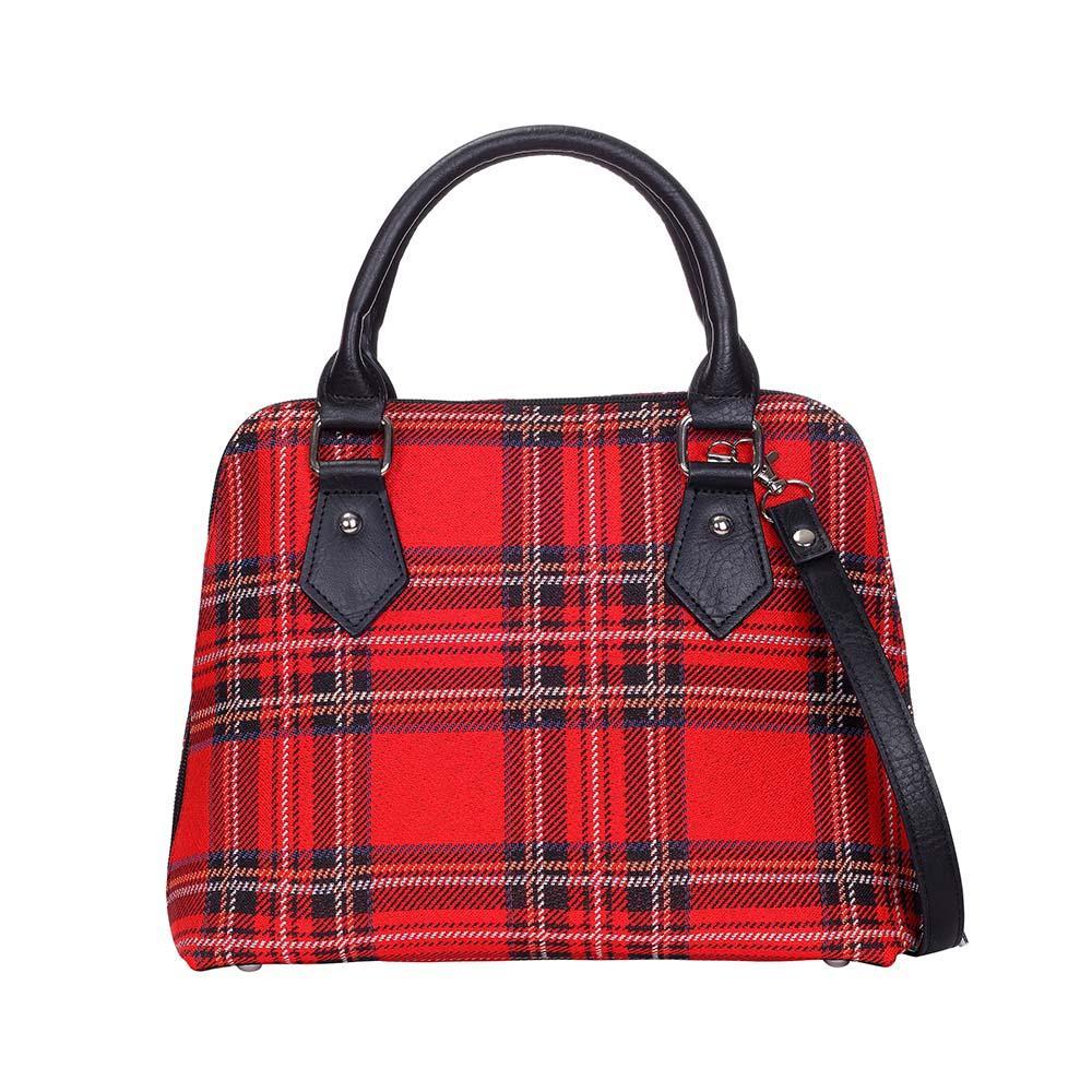 CONV-RSTT | Royal Stewart Tartan Convertible Top Handle Purse Handbag - www.signareusa.com