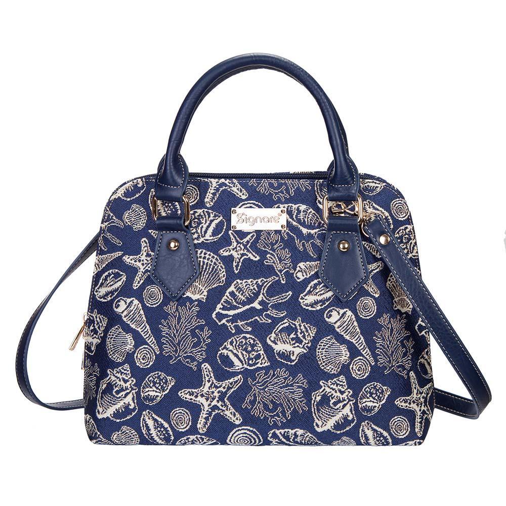 Signare Bag Shells Sea Shell Convertible Top Handle Purse Bag – My Signare