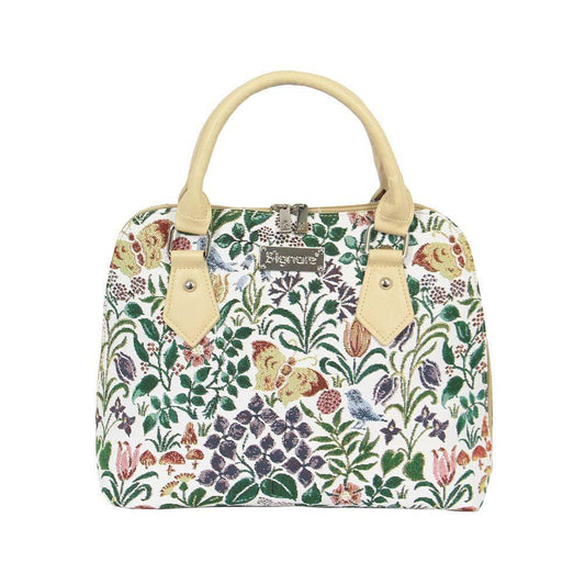 CONV-SPFL | Charles Voysey Spring Flower Convertible Top Handle Purse Handbag - www.signareusa.com