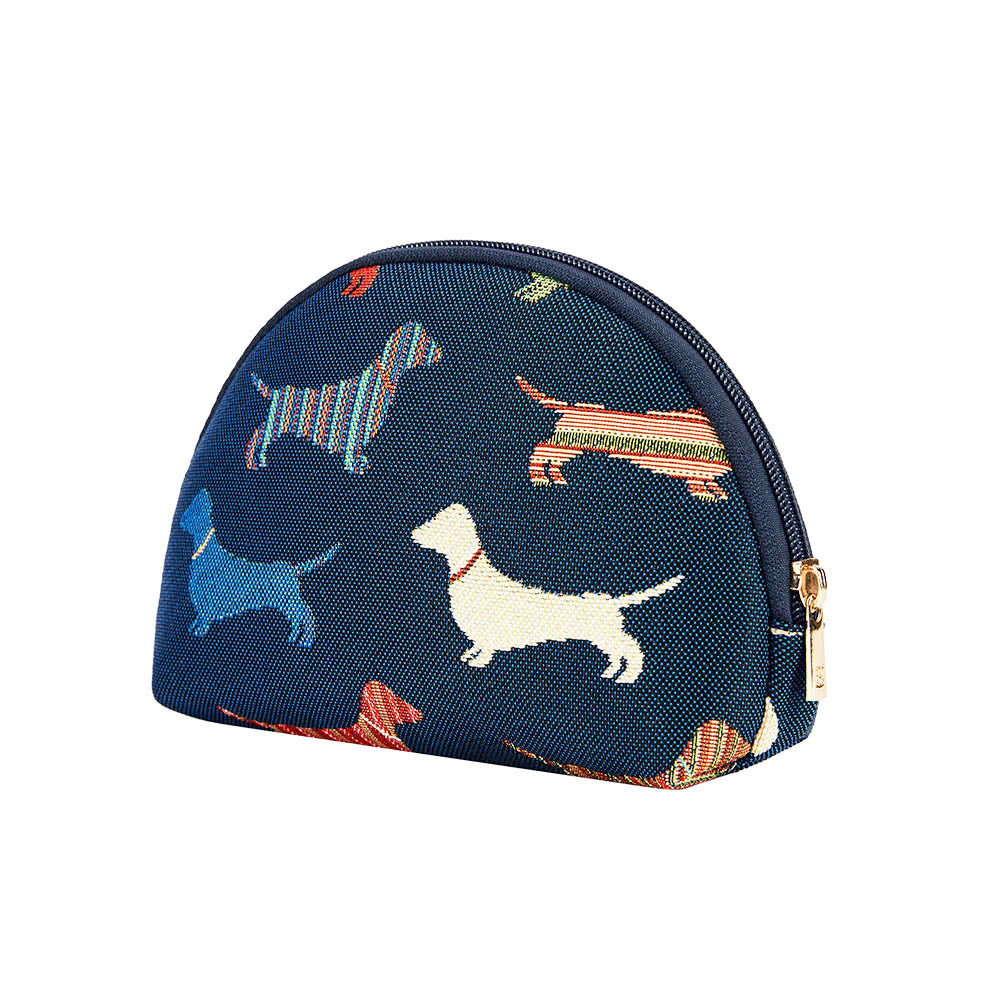 Dachshund Blue Cosmetic Make Up Bag