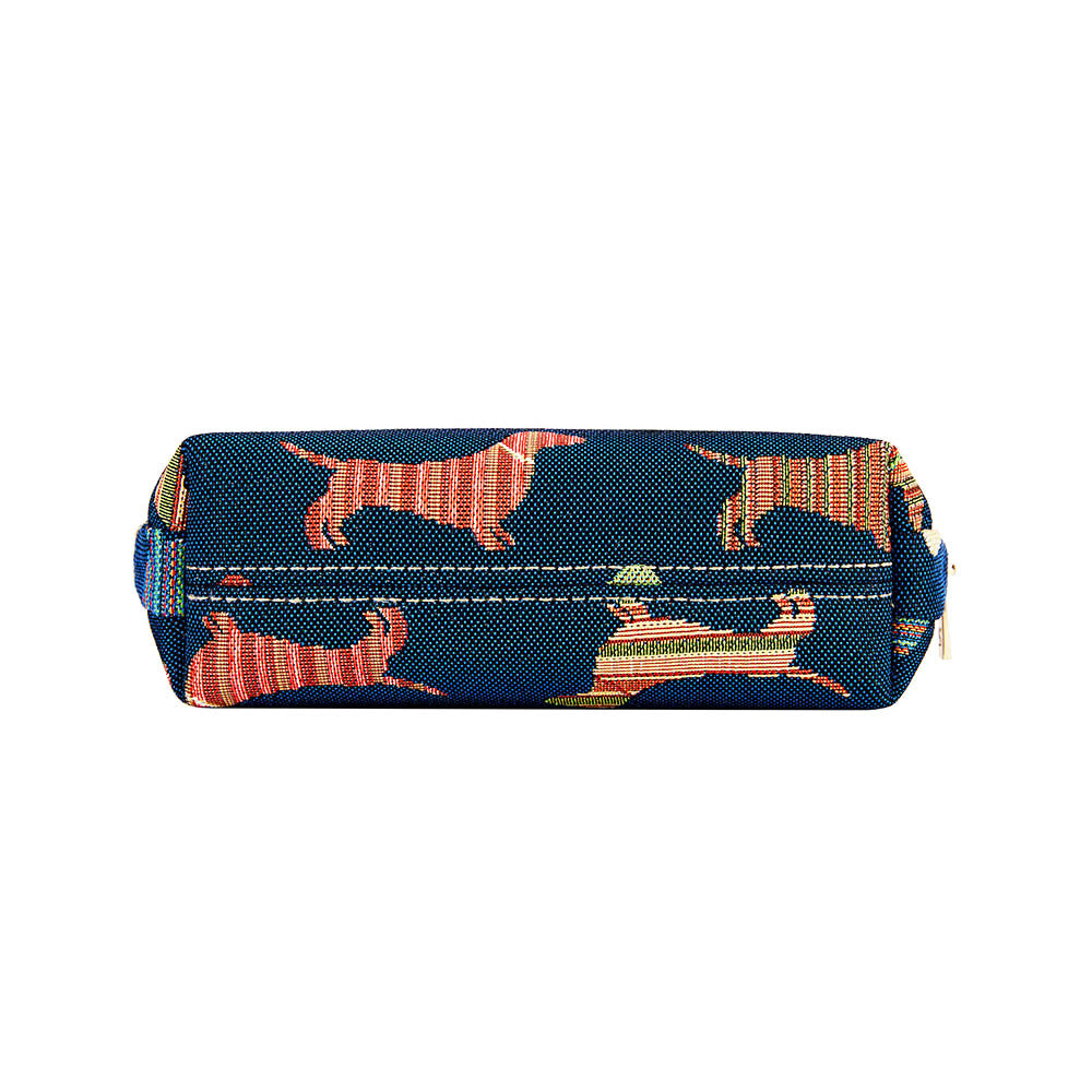 Dachshund Blue Cosmetic Make Up Bag