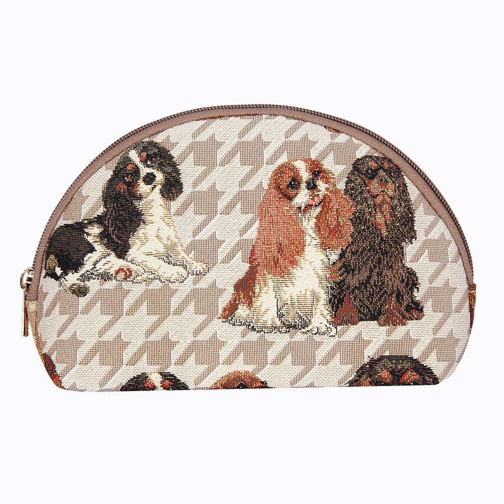 COSM-KGCS | King Charles Cavalier Spaniel Dog Cosmetic Make Up Bag - www.signareusa.com