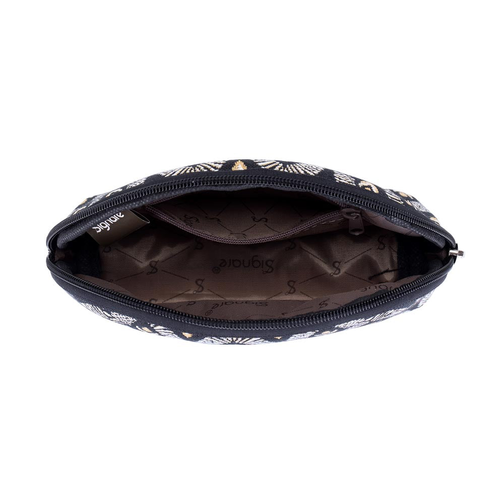 COSM-LUXOR | Black And White Luxor Cosmetic Make Up Bag - www.signareusa.com