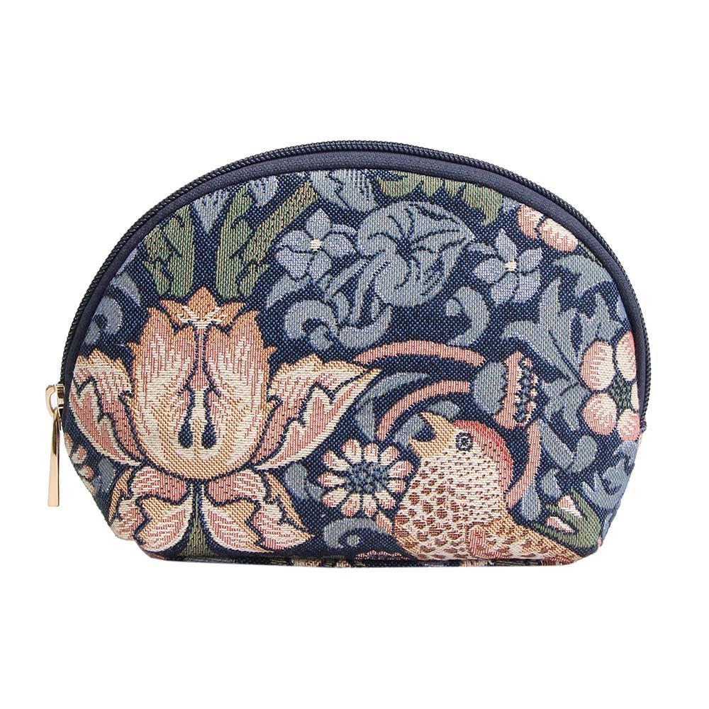 COSM-STBL | William Morris Strawberry Thief Blue Cosmetic Make Up Bag - www.signareusa.com