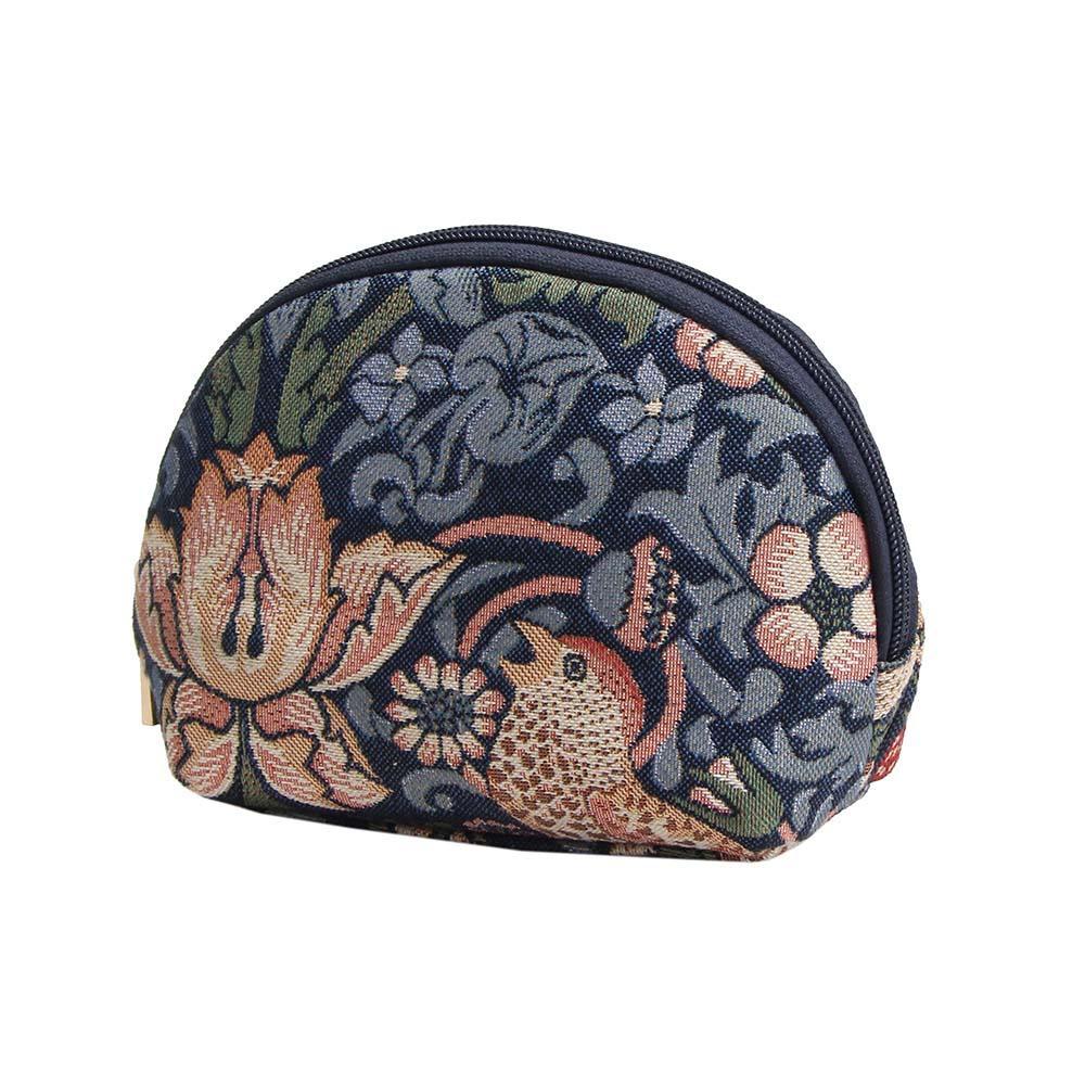 COSM-STBL | William Morris Strawberry Thief Blue Cosmetic Make Up Bag - www.signareusa.com