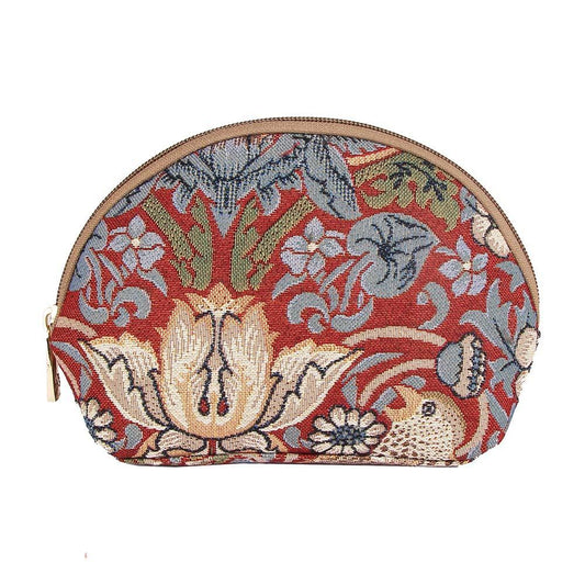 COSM-STRD | William Morris Strawberry Thief Red Cosmetic Make Up Bag - www.signareusa.com