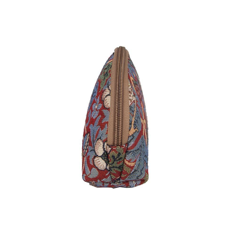 COSM-STRD | William Morris Strawberry Thief Red Cosmetic Make Up Bag - www.signareusa.com