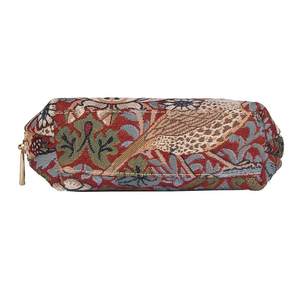 COSM-STRD | William Morris Strawberry Thief Red Cosmetic Make Up Bag - www.signareusa.com