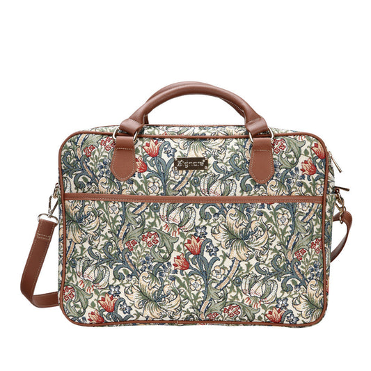 CPU-GLILY | William Morris Golden Lily Computer Laptop Bag Case 15.6" - www.signareusa.com