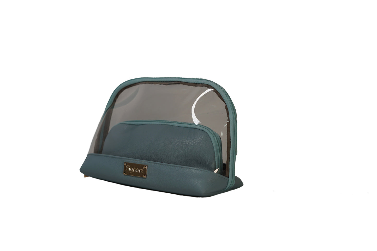Clear Toiletry Bag/ Cosmetic Bag Set of 2 - Light Blue