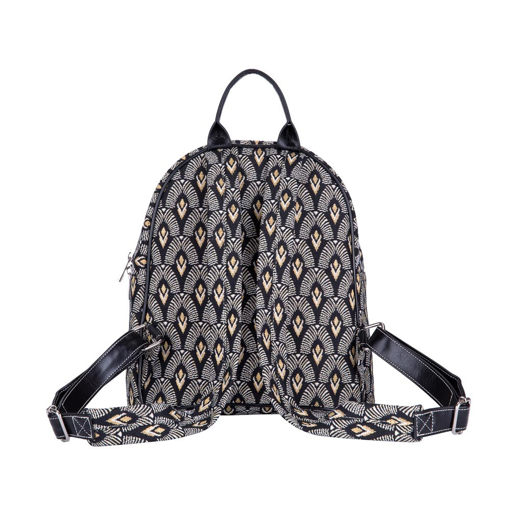 Luxor Art Deco Black and Gold Daypack