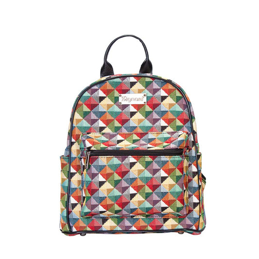 Multicolor Triangle Daypack Backpack