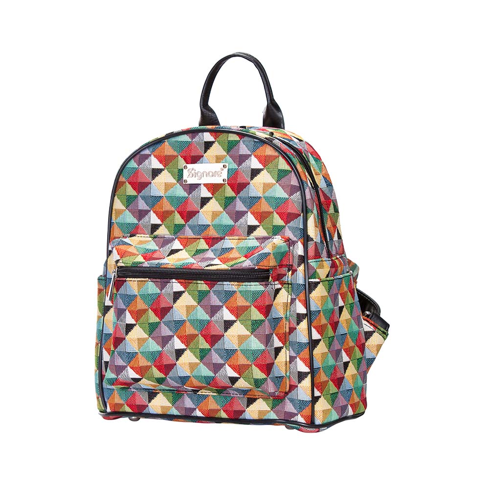 Multicolor Triangle Daypack Backpack