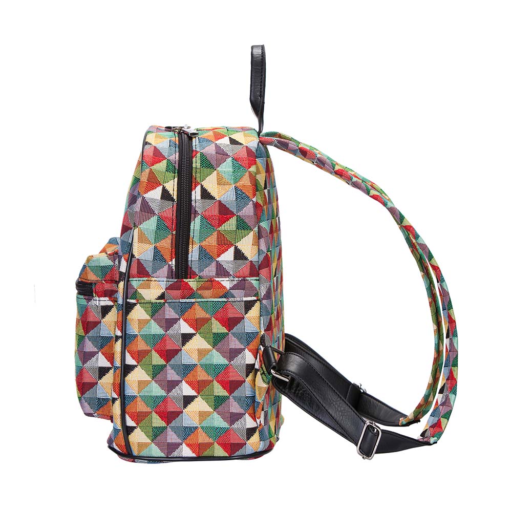 Multicolor Triangle Daypack Backpack